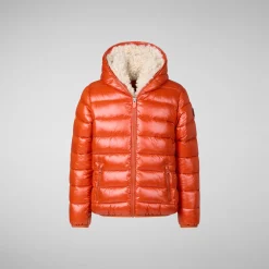 Boys' animal free Puffer jacket Gavin in maple orange