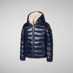 Boys' animal free puffer jacket Gavin in blue black