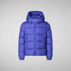 Boys' animal free Puffer jacket Foster in gentian blue