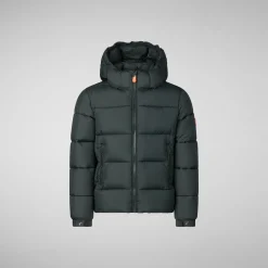 Boys' animal free Puffer jacket Foster in green black