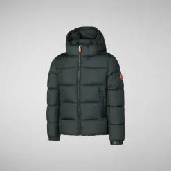 Boys' animal free Puffer jacket Foster in green black