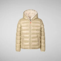Boys' animal free Puffer jacket Gavin in wood beige
