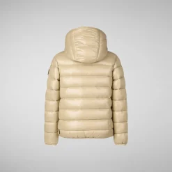 Boys' animal free Puffer jacket Gavin in wood beige