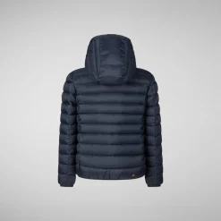 Boys' animal free Puffer jacket with teddy lining Finnegan in blue black