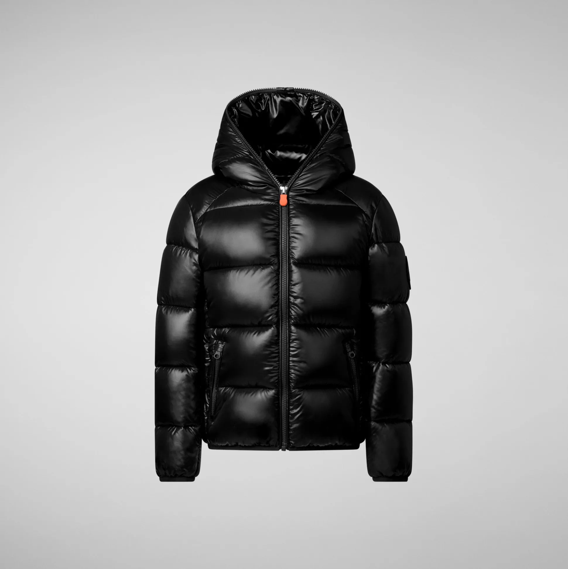 Boys' Hooded Animal free Puffer Jacket Artie in black