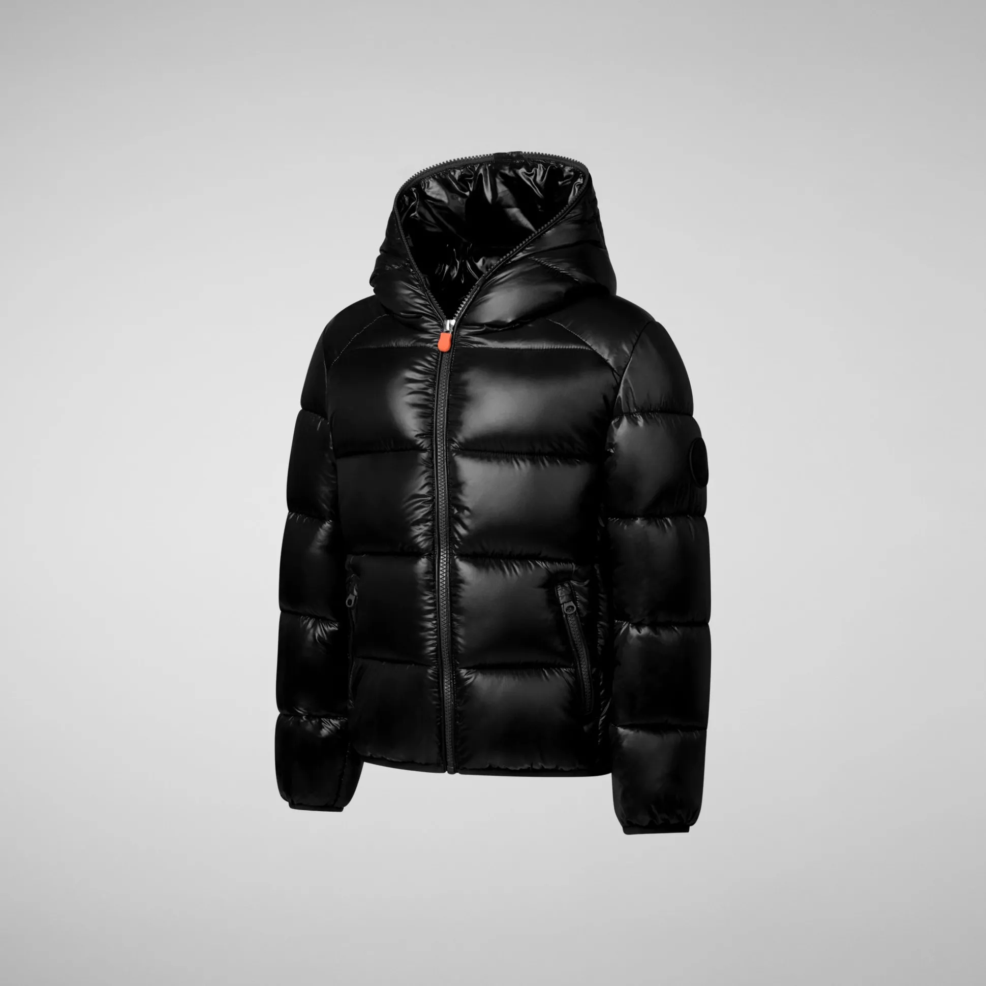 Boys' Hooded Animal free Puffer Jacket Artie in black