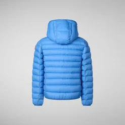 Boys' Hooded Animal free Puffer Jacket Dony in cerulean blue