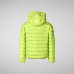 Boys' Hooded Animal free Puffer Jacket Dony in lichen green