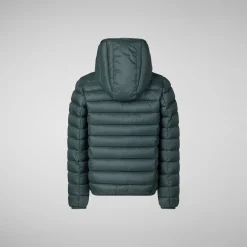 Boys' Hooded Animal free Puffer Jacket Dony in green black