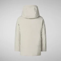 Boys' hooded parka Albi in Rainy beige