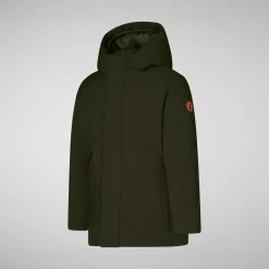 Boys' hooded parka Albi in LAND GREEN