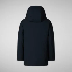 Boys' hooded parka Albi in BLUE BLACK