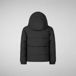 Boys' hooded parka Klaus in black