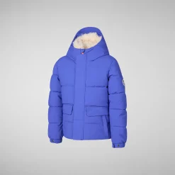 Boys' hooded parka Klaus in gentian blue