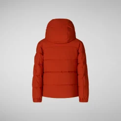 Boys' hooded parka Klaus in maple orange