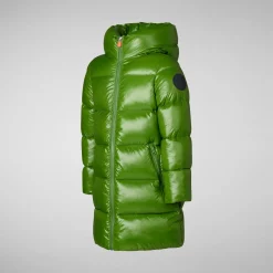 Girls' animal free Puffer jacket Millie in grass green