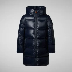 Girls' animal free Puffer jacket Millie in blue black