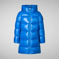 Girls' animal free Puffer jacket Millie in blue berry