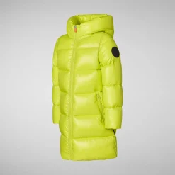 Girls' animal free Puffer jacket Millie in lichen green