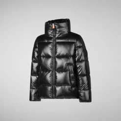 Girls' animal free puffer jacket Jaci in black