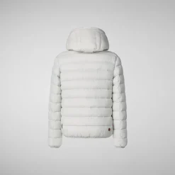 Girls' animal free Puffer jacket Leci in fog grey