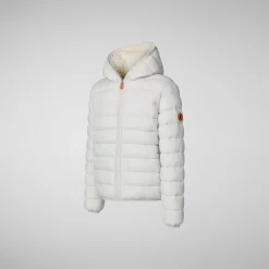 Girls' animal free Puffer jacket Leci in fog grey