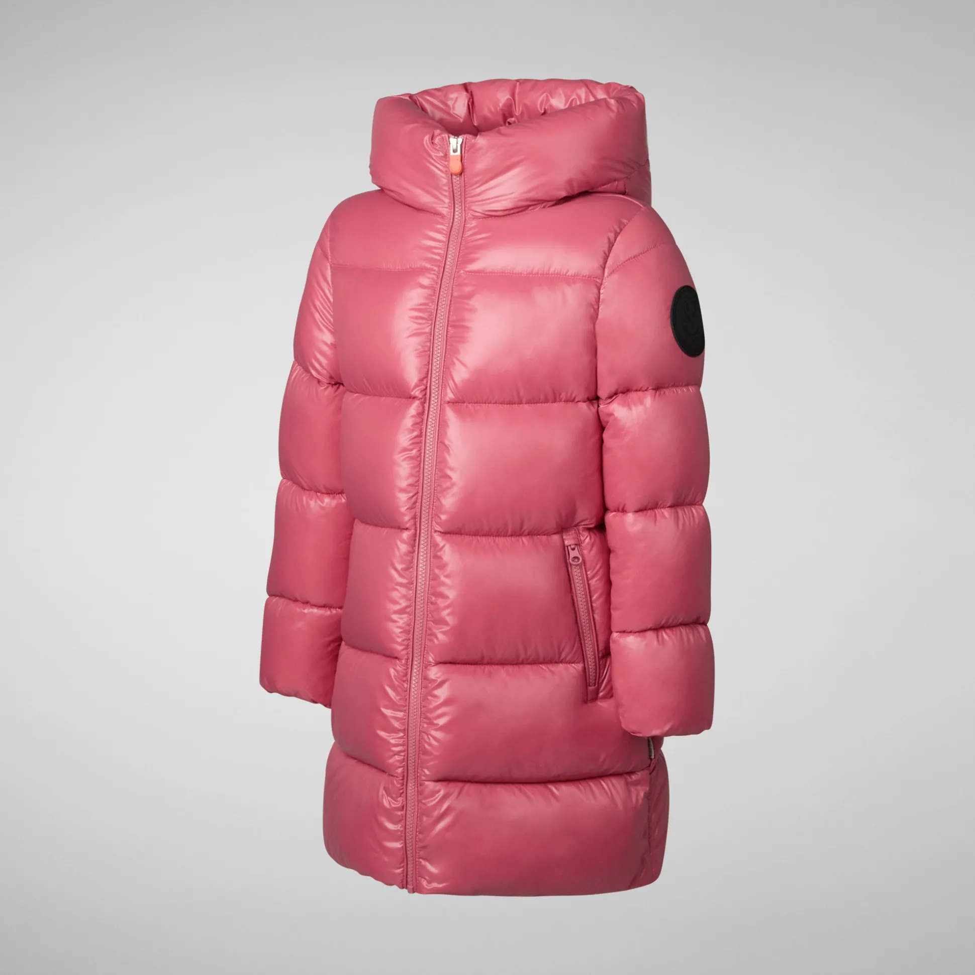 Girls' animal free Puffer jacket Millie in bloom pink