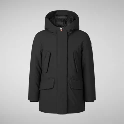 Girls' hooded parka Ally in Black