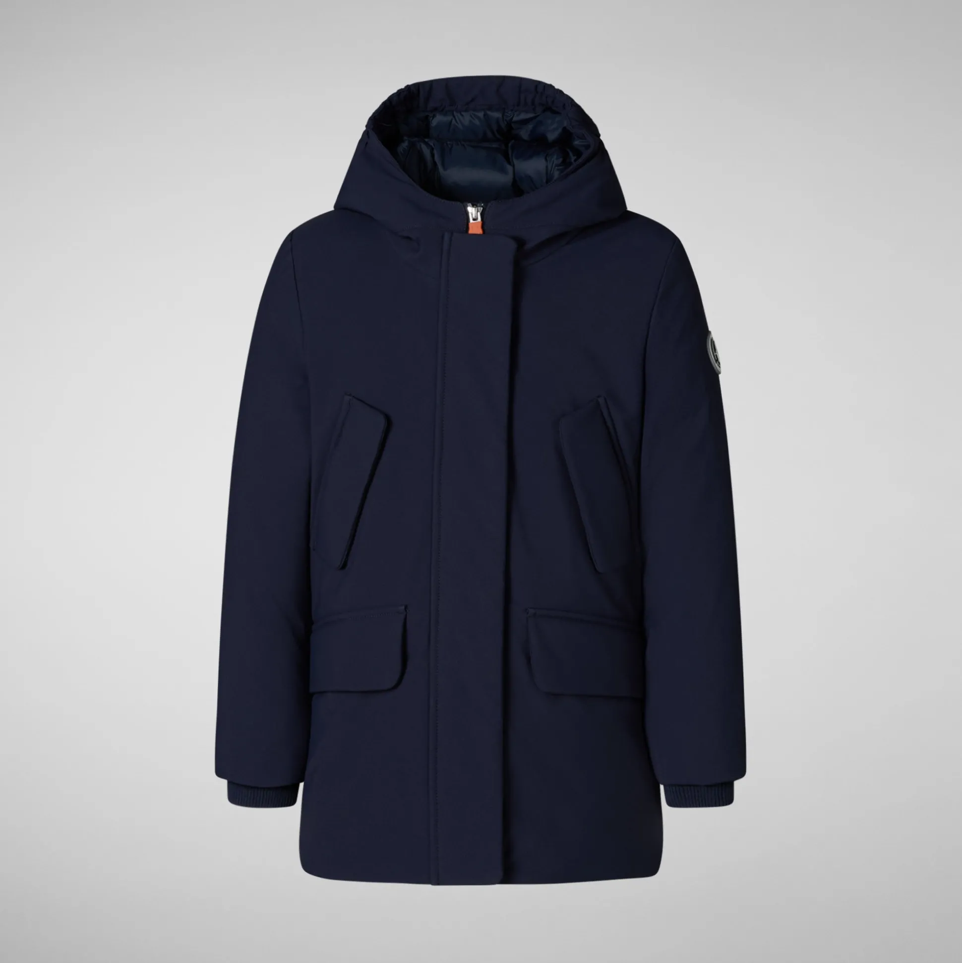 Girls' hooded parka Ally in Navy Blue