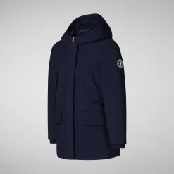 Girls' hooded parka Ally in Navy Blue