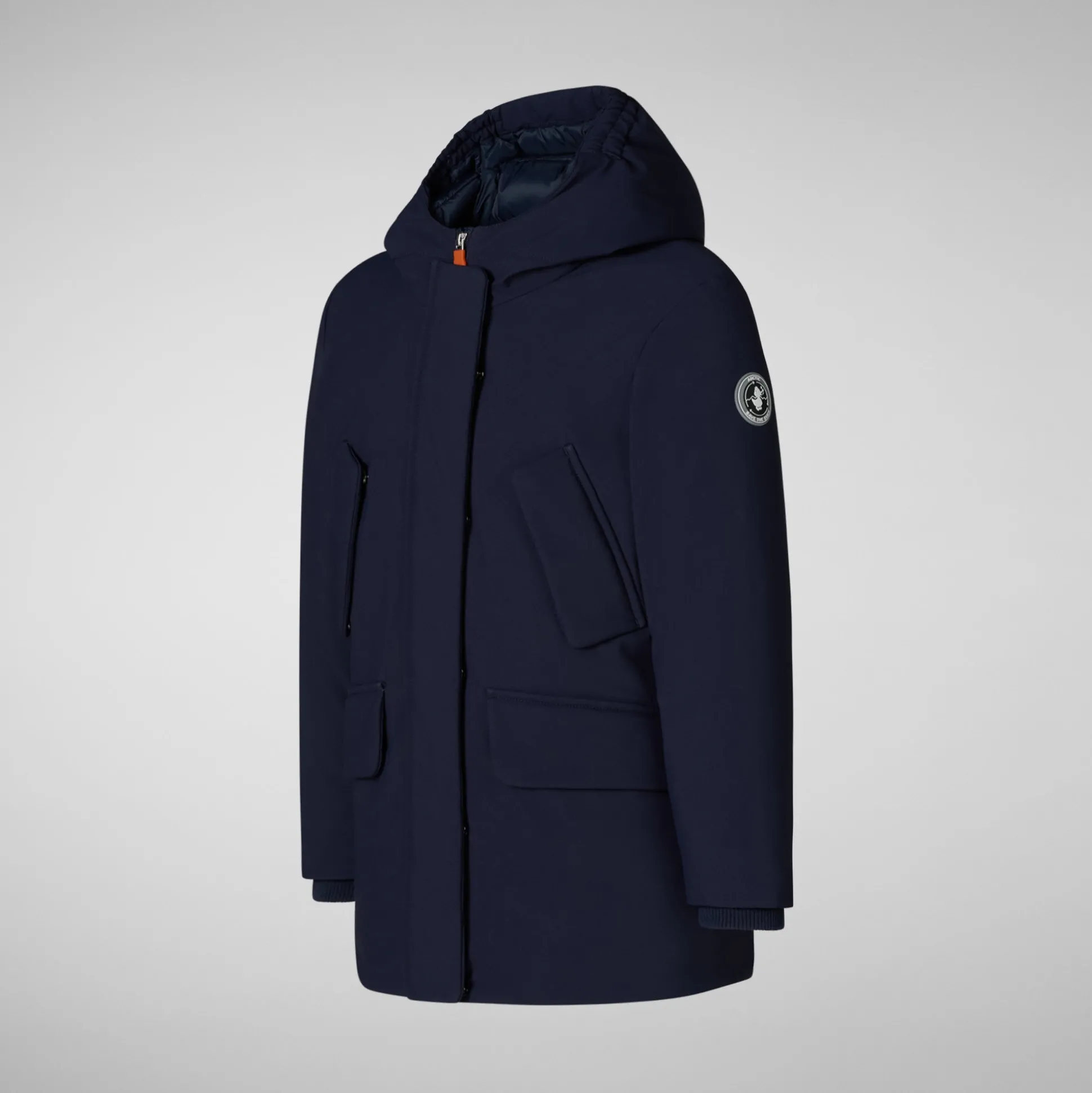 Girls' hooded parka Ally in Navy Blue