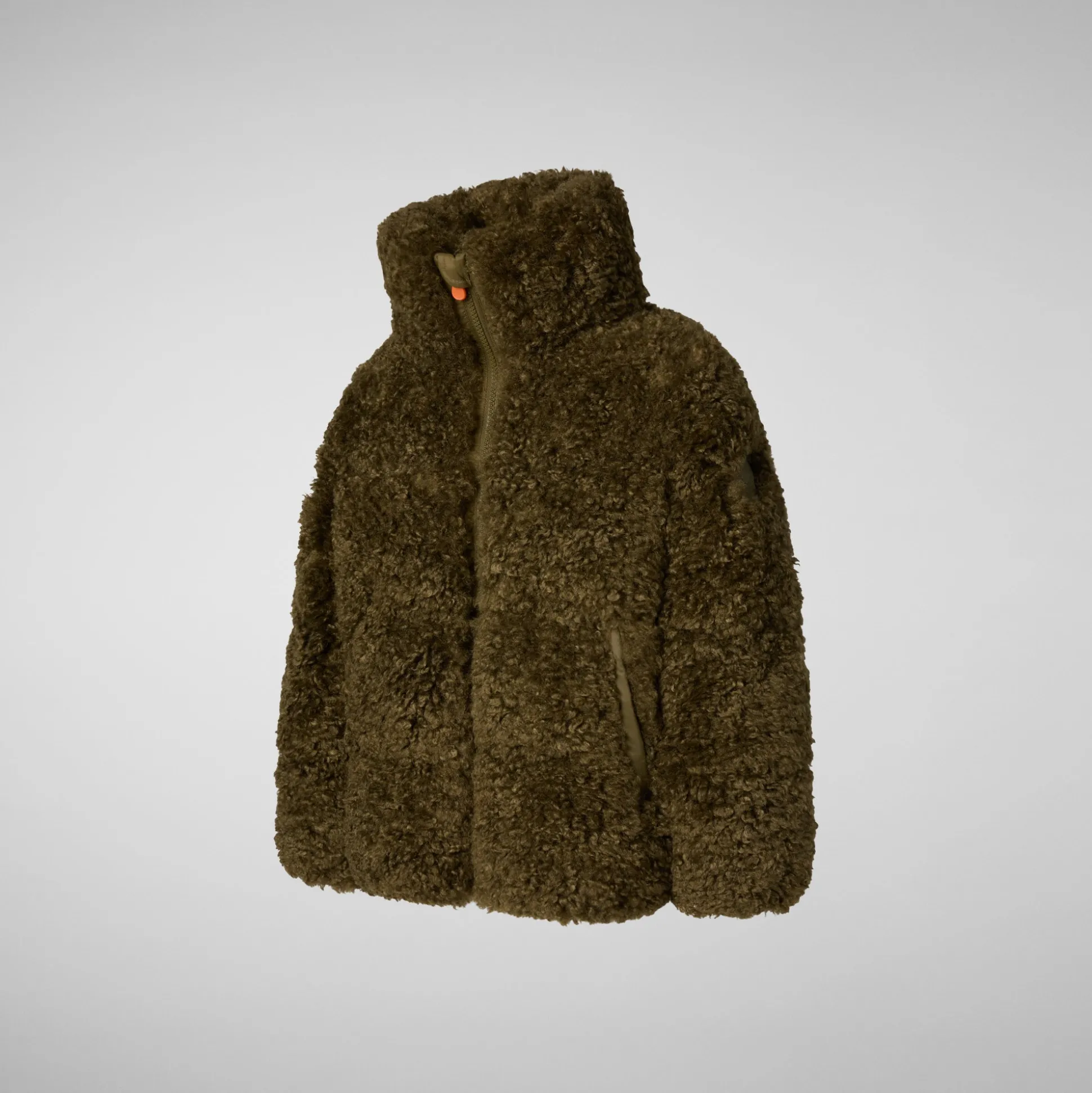 Girls' jacket Thisbe in bark green