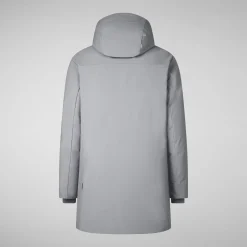 Man's hooded parka Wilson in mid grey