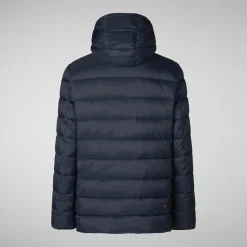 Men's animal free hooded Animal free Puffer jacket Lyle in blue black