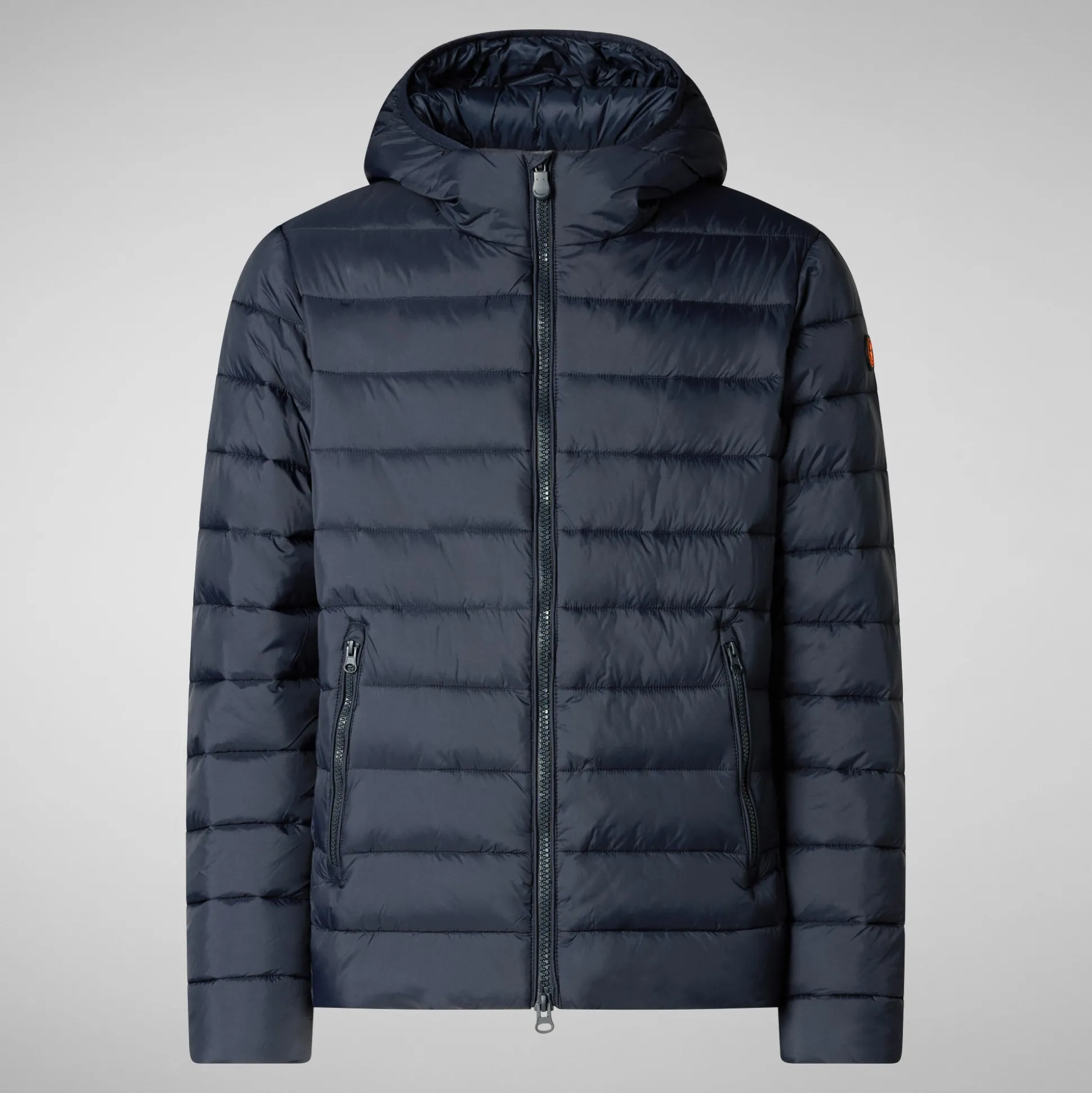 Men's animal free hooded Animal free Puffer jacket Hector in blue black