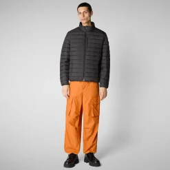 Men's Animal free Puffer Jacket Erion in Brown Black