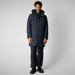Men's  animal free puffer jacket Damon in blue black