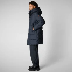 Men's  animal free puffer jacket Damon in blue black