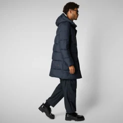 Men's  animal free puffer jacket Damon in blue black