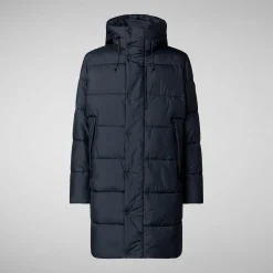 Men's  animal free puffer jacket Damon in blue black