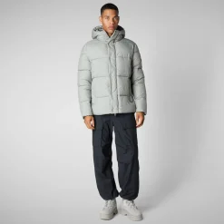 Men's  animal free Puffer jacket Bennet in wolf grey