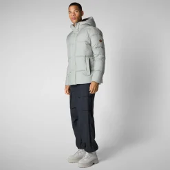 Men's  animal free Puffer jacket Bennet in wolf grey
