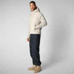 Men's  animal free Puffer jacket Torin in rainy beige