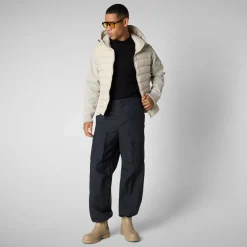 Men's  animal free Puffer jacket Torin in rainy beige