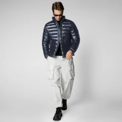 Men's  animal free Puffer jacket Holden in blue black