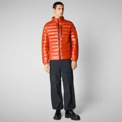 Men's animal free Puffer jacket Holden in maple orange