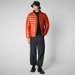 Men's animal free Puffer jacket Holden in maple orange