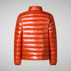 Men's animal free Puffer jacket Holden in maple orange