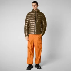 Men's  animal free Puffer jacket Holden in bark green