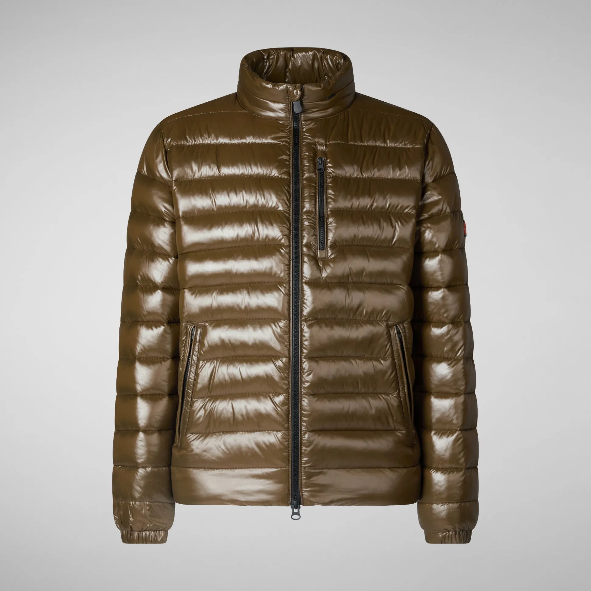 Men's animal free Puffer jacket Holden in bark green
